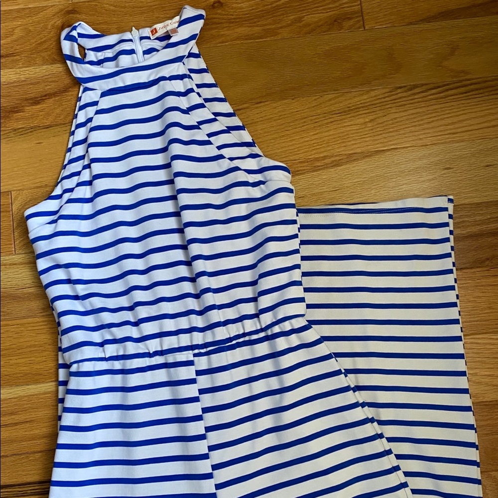 JUDE CONNALLY STRIPED HALTER JUMPSUIT